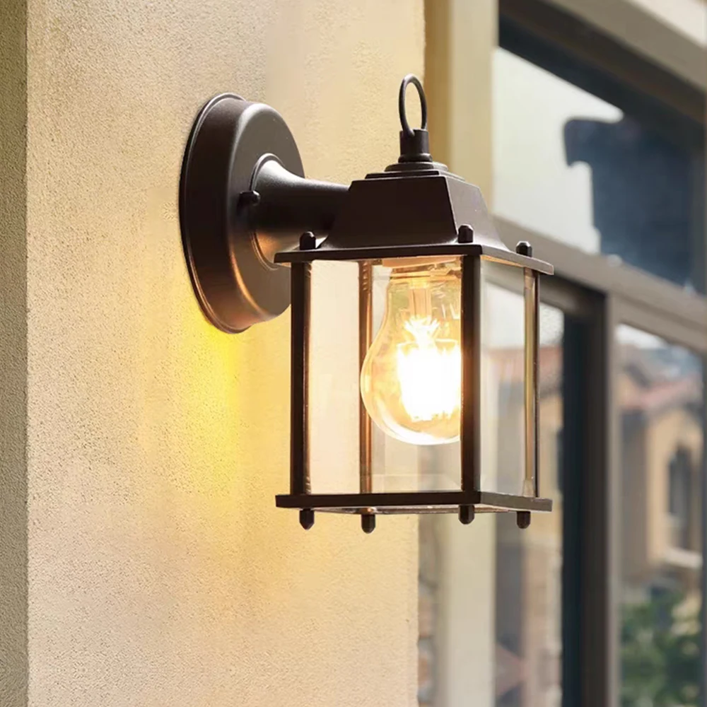 Outdoor Wall Light Fixtures Retro Porch Lamp Exterior Nighting Sconce for House Front Door Garage Patio Metal Glass E27
Outdoor Wall Light Fixtures Retro Porch Lamp Exterior Nighting Sconce for House Front Door Garage Patio Metal Glass E27