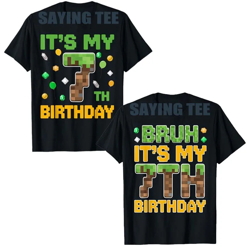 Birthday Boy Bruh It's My 7th Birthday Gamer Pixel Number T-Shirt 7 Years Old Video Game Controller Saying Tee Seven B-day Gift
Birthday Boy Bruh It's My 7th Birthday Gamer Pixel Number T-Shirt 7 Years Old Video Game Controller Saying Tee Seven B-day Gift