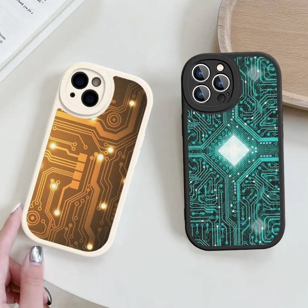 Advanced Circuit Board Phone Case Hard Leather For IPhone 16 15 14 13 12 Mini 11 14 Pro Max Xs X Xr 7 8 Plus Fundas
Advanced Circuit Board Phone Case Hard Leather For IPhone 16 15 14 13 12 Mini 11 14 Pro Max Xs X Xr 7 8 Plus Fundas