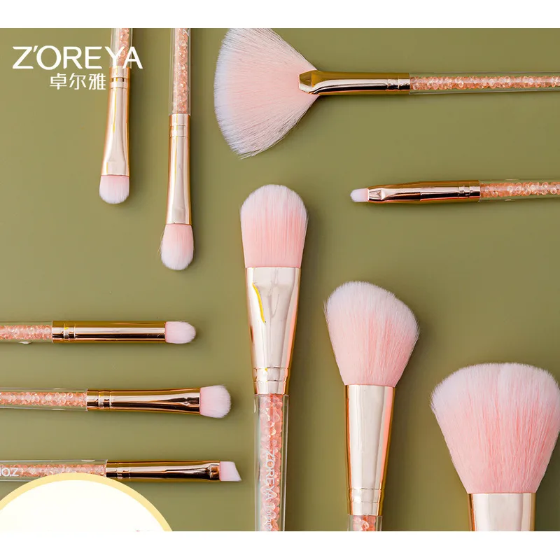 Zoreya Makeup Brush, Foundation, Eyeshadow, Lip Brush, Full Set Of Pink 10 Pieces With Inner Diamond Makeup Brushes
Zoreya Makeup Brush, Foundation, Eyeshadow, Lip Brush, Full Set Of Pink 10 Pieces With Inner Diamond Makeup Brushes