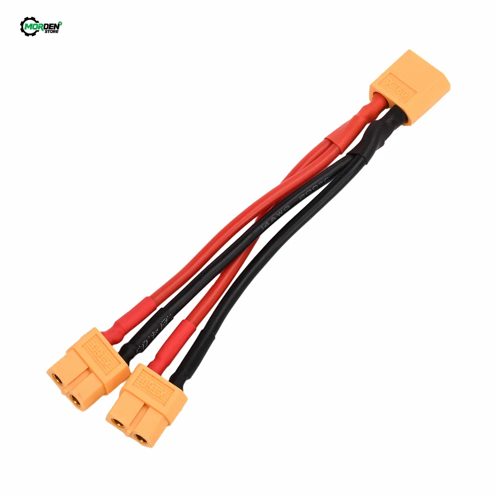 XT60 Male/Female Cable Parallel Connector 3-Way 14AWG Silicone Wire Dual Extension Y Splitter for Charger Motor Power Supply
XT60 Male/Female Cable Parallel Connector 3-Way 14AWG Silicone Wire Dual Extension Y Splitter for Charger Motor Power Supply