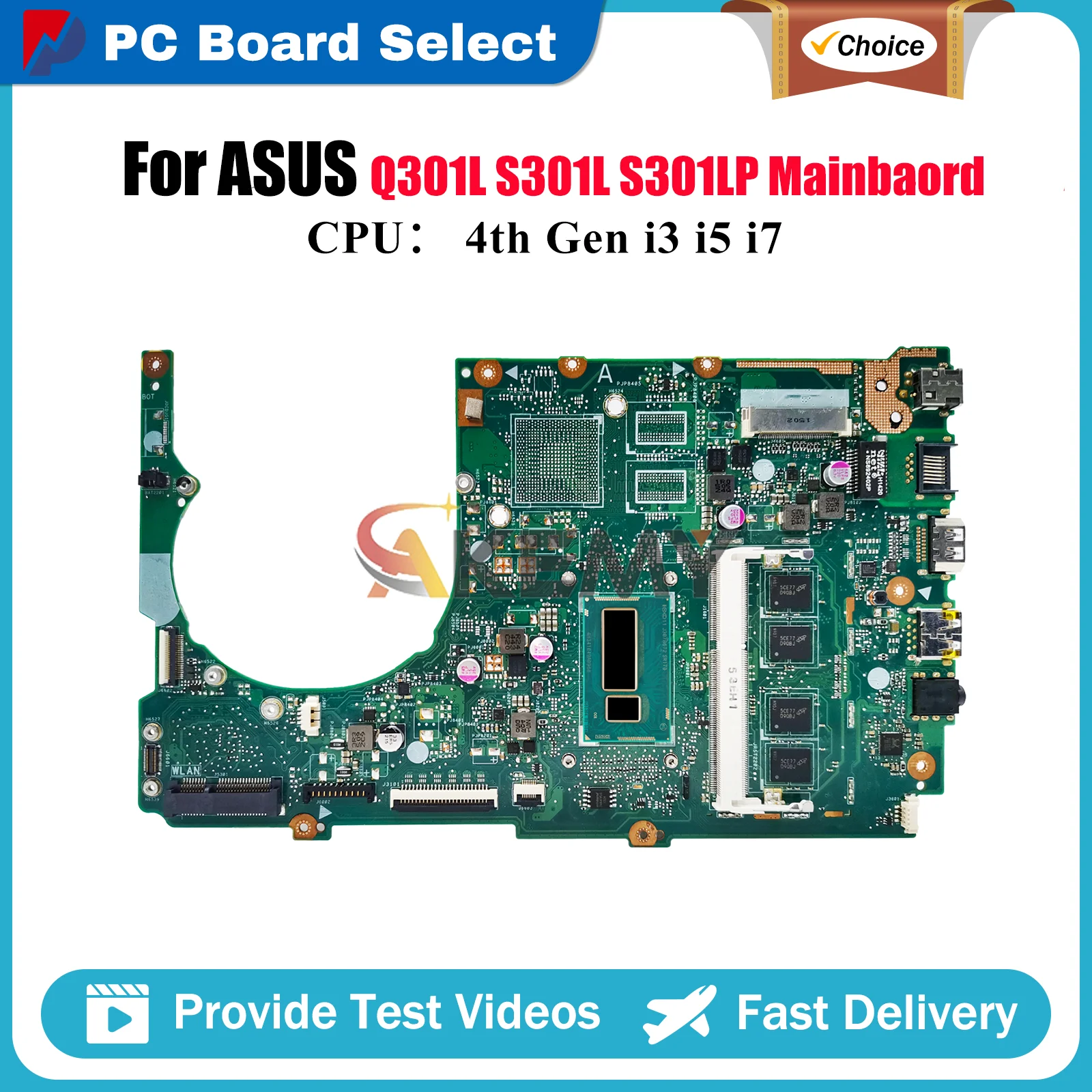 S301LA Laptop Motherboard For ASUS VivoBook S301L S301LA Q301L S301LP Notebook Mainboard W/ i3 i5 i7 CPU 100% tests OK fast ship
S301LA Laptop Motherboard For ASUS VivoBook S301L S301LA Q301L S301LP Notebook Mainboard W/ i3 i5 i7 CPU 100% tests OK fast ship