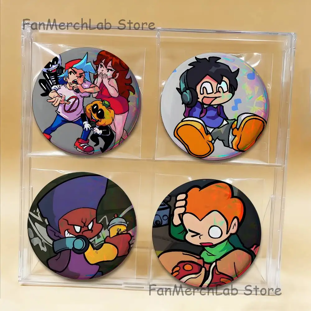 F-Friday Night F-Funkin Reflective Pin Tinplate Round Brooch Cartoon Cosplay Badges for Bag Hat Toys Gifts
F-Friday Night F-Funkin Reflective Pin Tinplate Round Brooch Cartoon Cosplay Badges for Bag Hat Toys Gifts