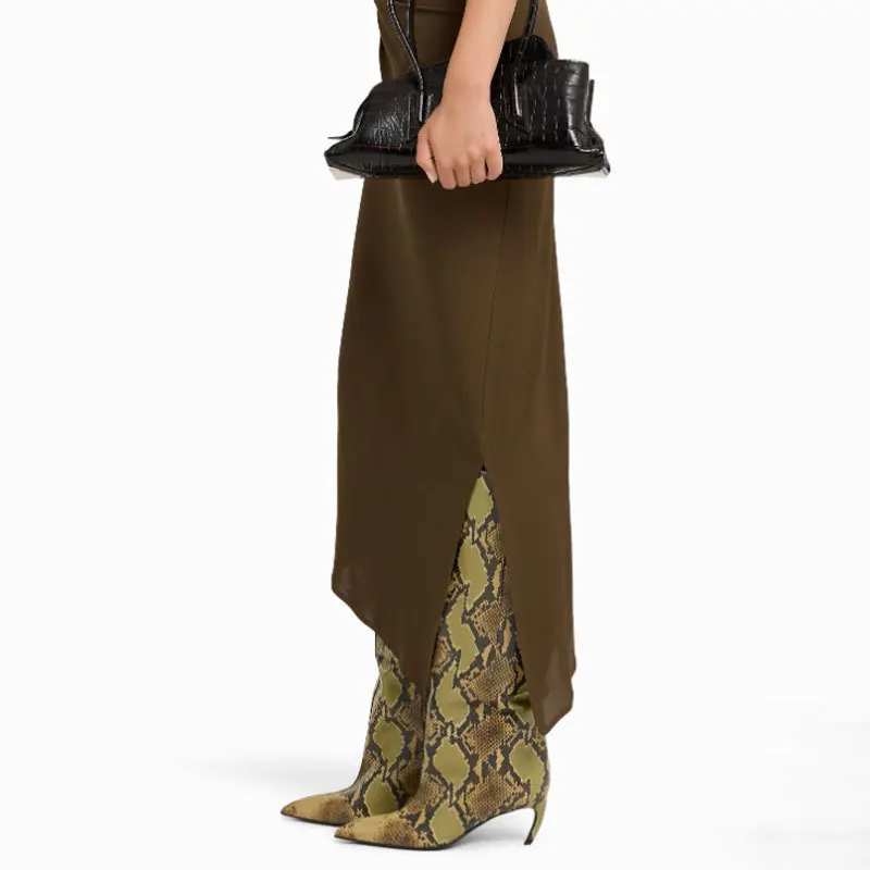 Fashion Pointed Toe Women Long Boots Woman's Slip-On Strange Heels Knee High Botas Mujer 2025 Autumn Winter Snake Pattern Boots
Fashion Pointed Toe Women Long Boots Woman's Slip-On Strange Heels Knee High Botas Mujer 2025 Autumn Winter Snake Pattern Boots