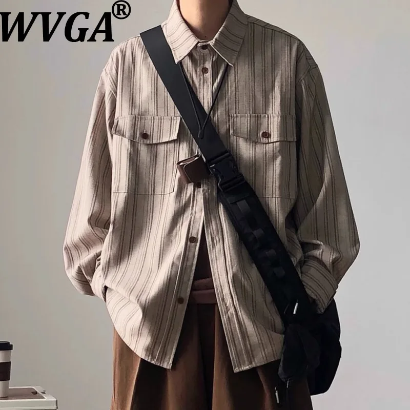 WVGA весна осень новые мужские полосатые модные рубашки с длинными рукавами нишевые шикарные повседневные топы с отложным воротником и карманами Ins Y2K W17698
WVGA весна осень новые мужские полосатые модные рубашки с длинными рукавами нишевые шикарные повседневные топы с отложным воротником и карманами Ins Y2K W17698