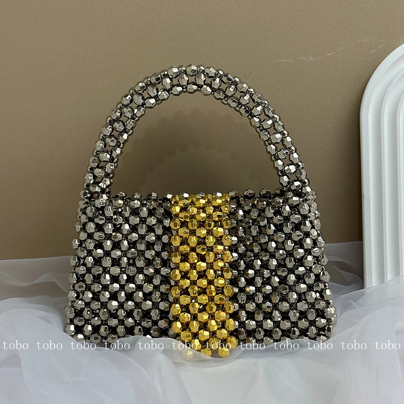 2023 Summer Beach Beaded Handbags Sliver Metal Color Acrylic Bead Box Purses for Women Ladies Evening Fashion Luxury Bag
2023 Summer Beach Beaded Handbags Sliver Metal Color Acrylic Bead Box Purses for Women Ladies Evening Fashion Luxury Bag