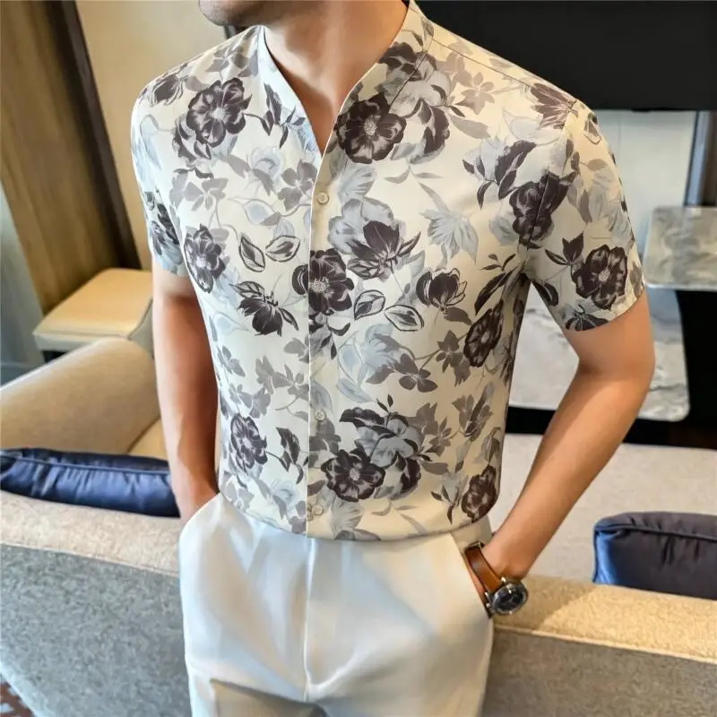 Men Floral Printed Shirt Summer Men Short Sleeve Casual Loose Tops Summer Lightweight Breathable Elegant Streetwear Daily Outfit
Men Floral Printed Shirt Summer Men Short Sleeve Casual Loose Tops Summer Lightweight Breathable Elegant Streetwear Daily Outfit