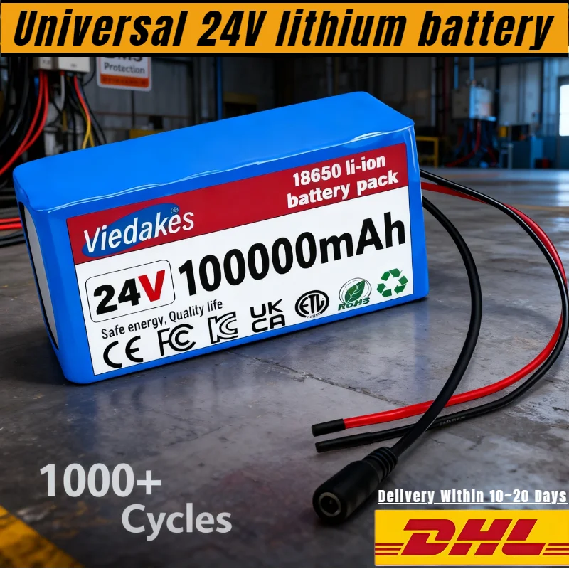 DHL delivery 24V 10000mAh Lithium Battery 7S3P Pack with BMS, for Electric Tools, Scooter, Lawn Mower, Vacuum Cleaner, LED Light
DHL delivery 24V 10000mAh Lithium Battery 7S3P Pack with BMS, for Electric Tools, Scooter, Lawn Mower, Vacuum Cleaner, LED Light