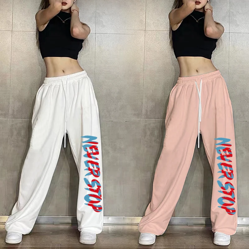 High Waist Hiphop Sporty Trousers for Women Personalized Print Loose Fit Jazz Dance Pants Cotton Street Style Long Trousers
High Waist Hiphop Sporty Trousers for Women Personalized Print Loose Fit Jazz Dance Pants Cotton Street Style Long Trousers
