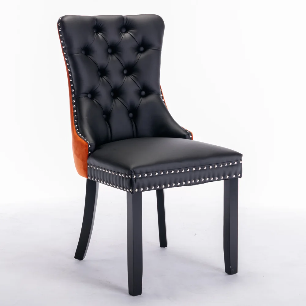 A&A Furniture Nikki Collection High-end Tufted Solid Wood Contemporary PU and Velvet Upholstered Wood Legs Nailhead Trim 2-Pcs
A&A Furniture Nikki Collection High-end Tufted Solid Wood Contemporary PU and Velvet Upholstered Wood Legs Nailhead Trim 2-Pcs