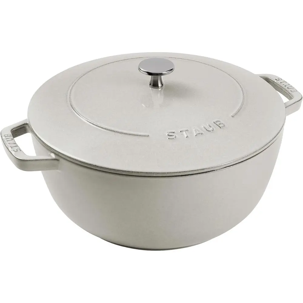 5-Quart French-Made Cast Iron Dutch Oven, White Enamel Interior, Serves 5-6
5-Quart French-Made Cast Iron Dutch Oven, White Enamel Interior, Serves 5-6
