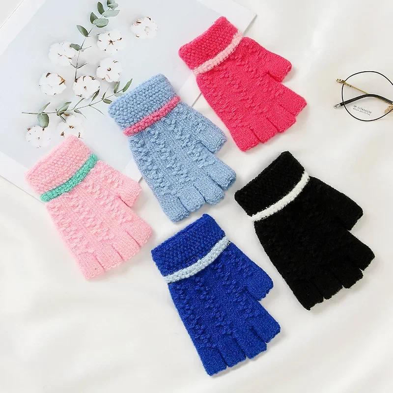 Winter Warm Half Finger Gloves Jacquard Knitted Gloves for Students Writing Kids Fingerless Gloves Children Boys Girls 4-8T
Winter Warm Half Finger Gloves Jacquard Knitted Gloves for Students Writing Kids Fingerless Gloves Children Boys Girls 4-8T