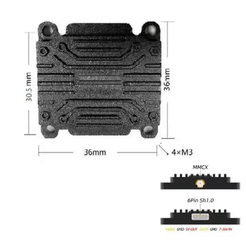 High Power 5.8GHz 2.5W 48CH VTX Video Transmitter for RC FPV Long Range Fixed-wing Drones DIY with CNC Shell
High Power 5.8GHz 2.5W 48CH VTX Video Transmitter for RC FPV Long Range Fixed-wing Drones DIY with CNC Shell