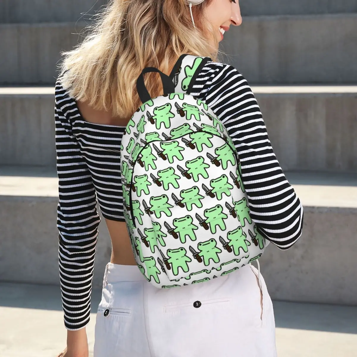 Funny Doodle Frog With Knife. Silly Froggy Meme Backpack Hot Sale Daypack Large Capacity Kids BookBag School Bag Shoulder Bags
Funny Doodle Frog With Knife. Silly Froggy Meme Backpack Hot Sale Daypack Large Capacity Kids BookBag School Bag Shoulder Bags