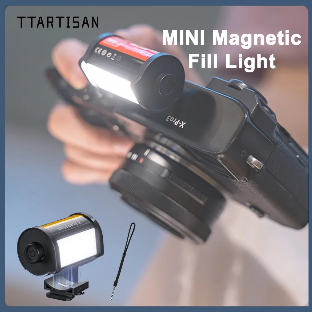 TTARTISAN MINI LED Fill Light Video Light Magnetic Mount Reteo Film Mini 0.5W 3000/4500/6000K CRI 95+ 300mAh Cold Shoe Universal
TTARTISAN MINI LED Fill Light Video Light Magnetic Mount Reteo Film Mini 0.5W 3000/4500/6000K CRI 95+ 300mAh Cold Shoe Universal