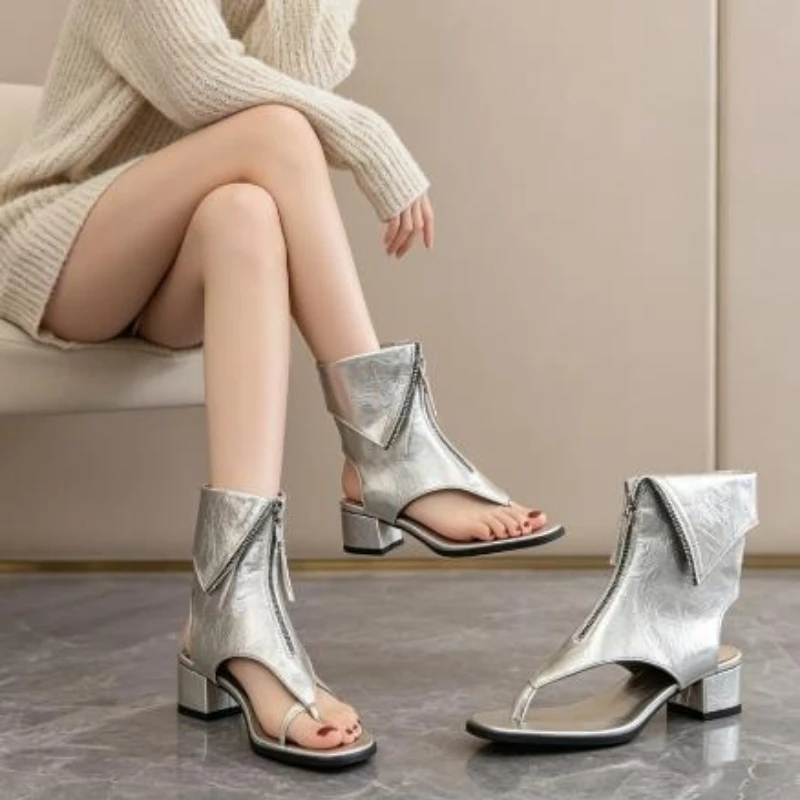 Hot Selling New Clip Toe Zipper Cooling Boots 2026 Summer Casual Round Toe Clip Toe Cutout Non-Slip Wear-Resistant Sandals
Hot Selling New Clip Toe Zipper Cooling Boots 2026 Summer Casual Round Toe Clip Toe Cutout Non-Slip Wear-Resistant Sandals