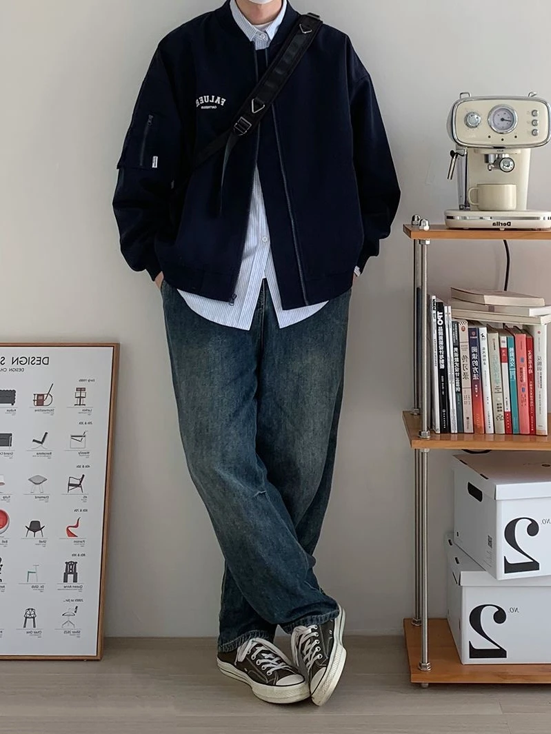 Loose Casual ex Pilot Jaet Spring Autumn Color Baseball Sle Workwear Outerwear Faionable New 2025
Loose Casual ex Pilot Jaet Spring Autumn Color Baseball Sle Workwear Outerwear Faionable New 2025