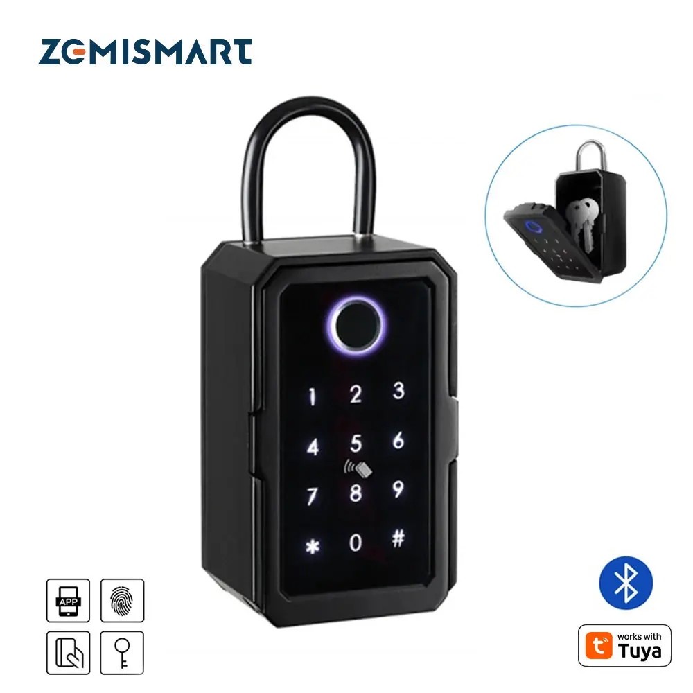 Zemismart BLE Waterproof Smart Key Box Outdoor Home Security Lock Box Fingerprint IC Cards Password Unlock Work with Tuya APP
Zemismart BLE Waterproof Smart Key Box Outdoor Home Security Lock Box Fingerprint IC Cards Password Unlock Work with Tuya APP