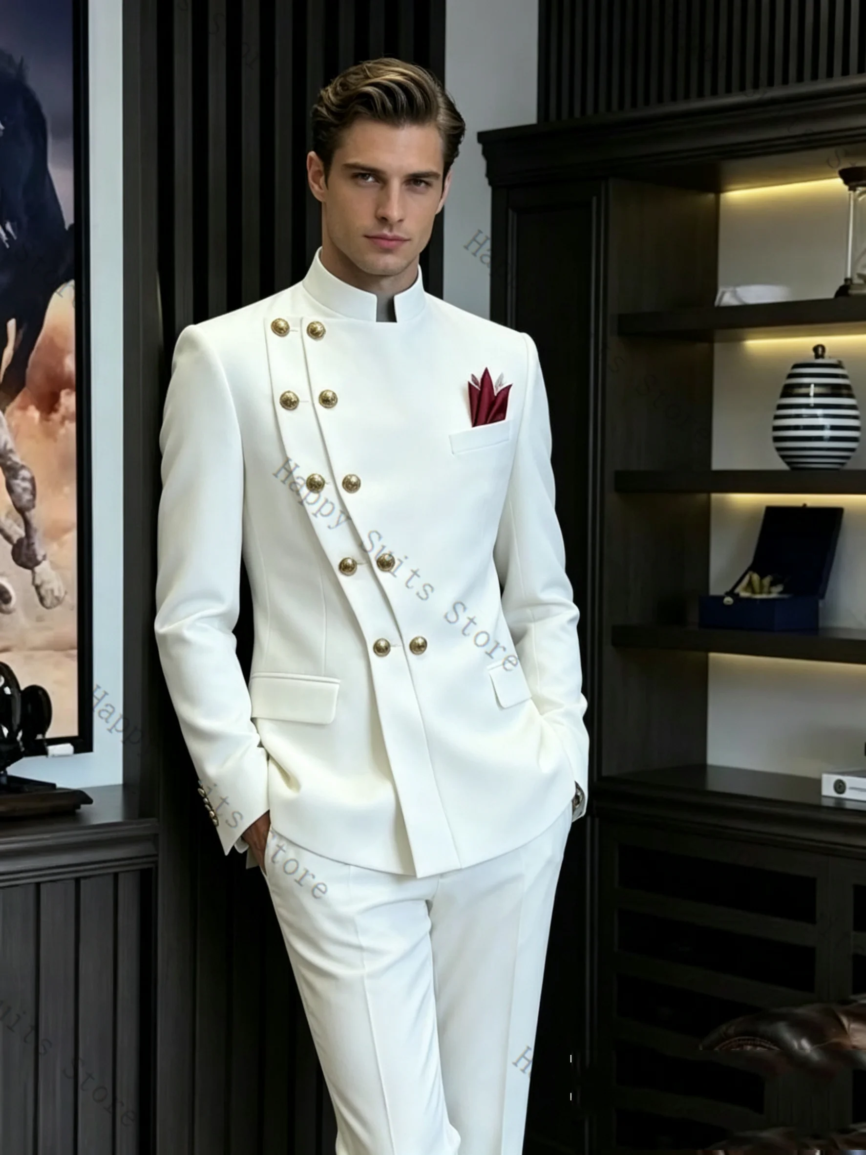 Fashion White Men Suit Set 2 Pcs Blazer+Pants Trousers Cotton Formal Office Coat Wedding Tuxedo Customized Jacket Outfit
Fashion White Men Suit Set 2 Pcs Blazer+Pants Trousers Cotton Formal Office Coat Wedding Tuxedo Customized Jacket Outfit