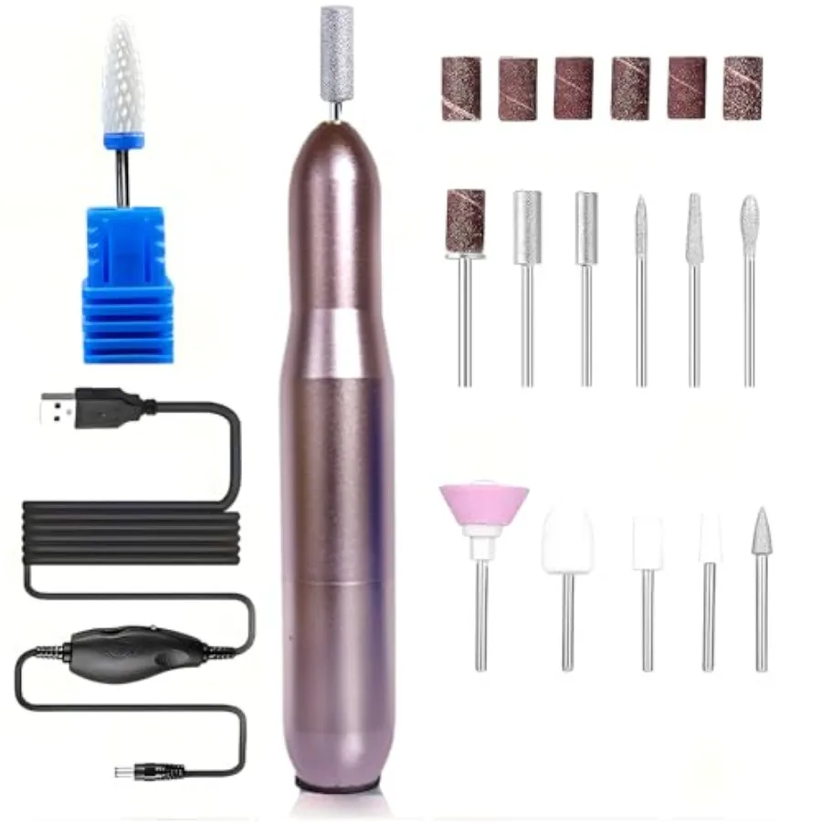 Portable Electric Nail Drill - Professional Manicure File With 25, 000 RPM and 12 Bits for Gel Polish Removal
Portable Electric Nail Drill - Professional Manicure File With 25, 000 RPM and 12 Bits for Gel Polish Removal