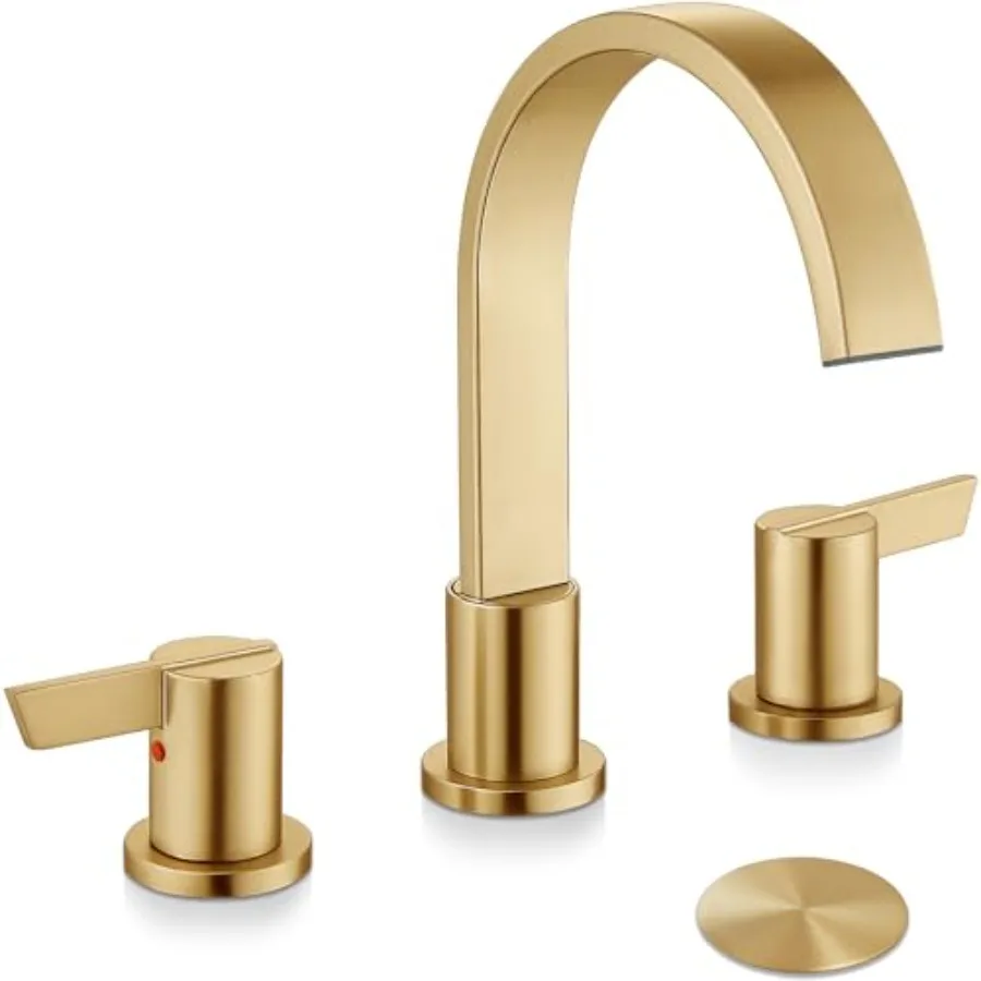 8 inch Widespread Bathroom Sink Faucet, Modern Waterfall 3 Hole 2 Handles Bathroom Faucet 8" Vanity Faucets with Pop Up Drain a
8 inch Widespread Bathroom Sink Faucet, Modern Waterfall 3 Hole 2 Handles Bathroom Faucet 8" Vanity Faucets with Pop Up Drain a
