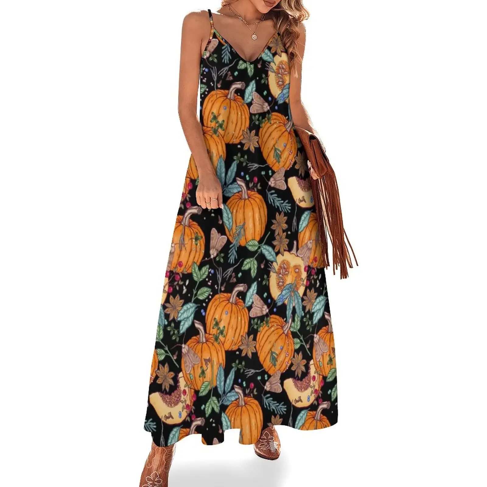 Magic autumn pumpkins Sleeveless Dress evening dress woman Womens dresses women's evening dresses 2025 Elegant gowns
Magic autumn pumpkins Sleeveless Dress evening dress woman Womens dresses women's evening dresses 2025 Elegant gowns