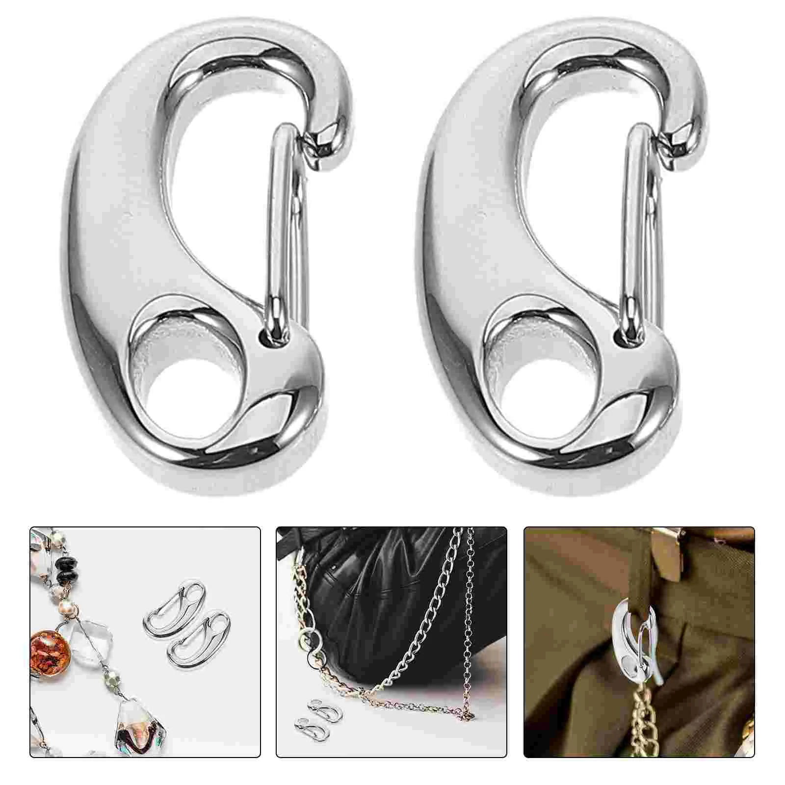 2pcs Lobster Clasp D Carabiner Stainless Steel Silver for Sweater trouser Accessory Chains Portable Spring
2pcs Lobster Clasp D Carabiner Stainless Steel Silver for Sweater trouser Accessory Chains Portable Spring