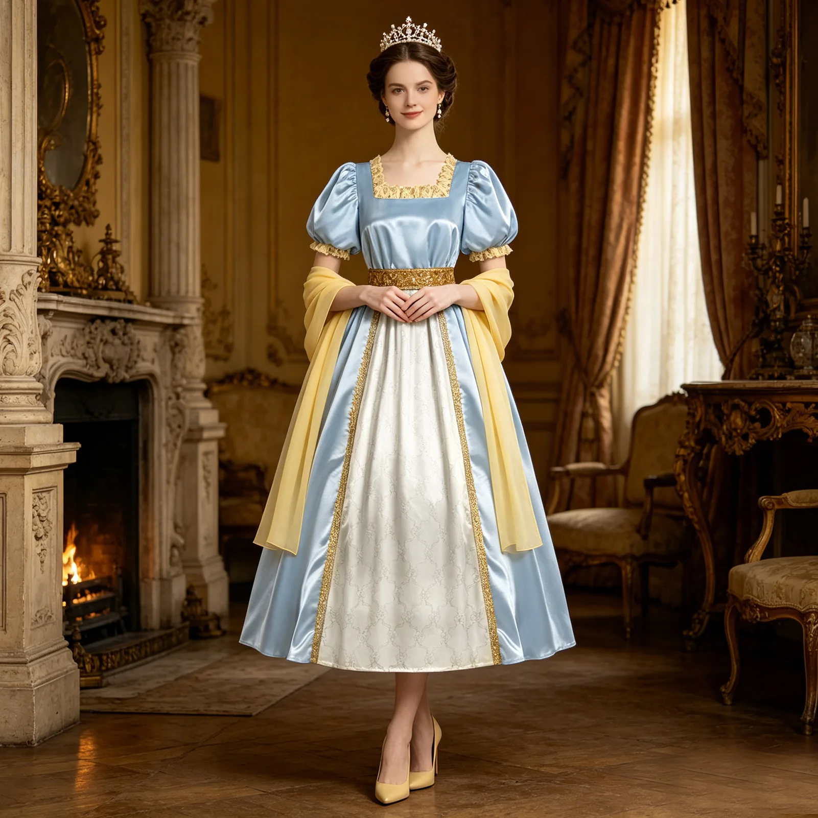 2026 New Regency Victorian Long Dress Imperial High Waist Slim Fit Ball Gown with Matching Shawl Luxury Vintage Draped Dress
2026 New Regency Victorian Long Dress Imperial High Waist Slim Fit Ball Gown with Matching Shawl Luxury Vintage Draped Dress