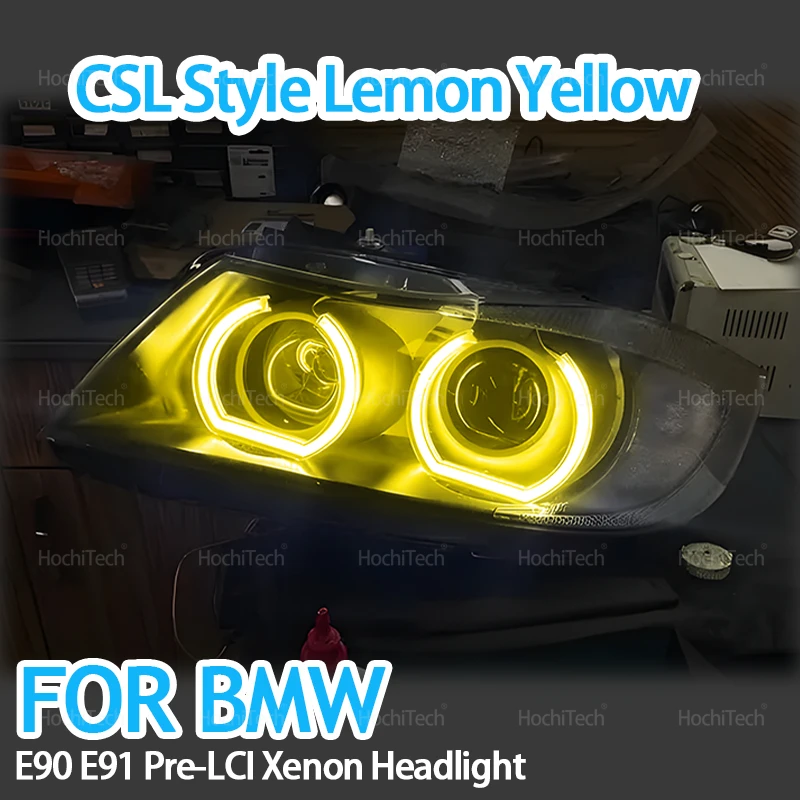 Lemon Yellow Daylight Angel Eyes CS CSL Style for BMW 3 Series E90 E91 Pre-LCI Xenon Headlight 2005-2008 Daytime Light Ring Kit
Lemon Yellow Daylight Angel Eyes CS CSL Style for BMW 3 Series E90 E91 Pre-LCI Xenon Headlight 2005-2008 Daytime Light Ring Kit