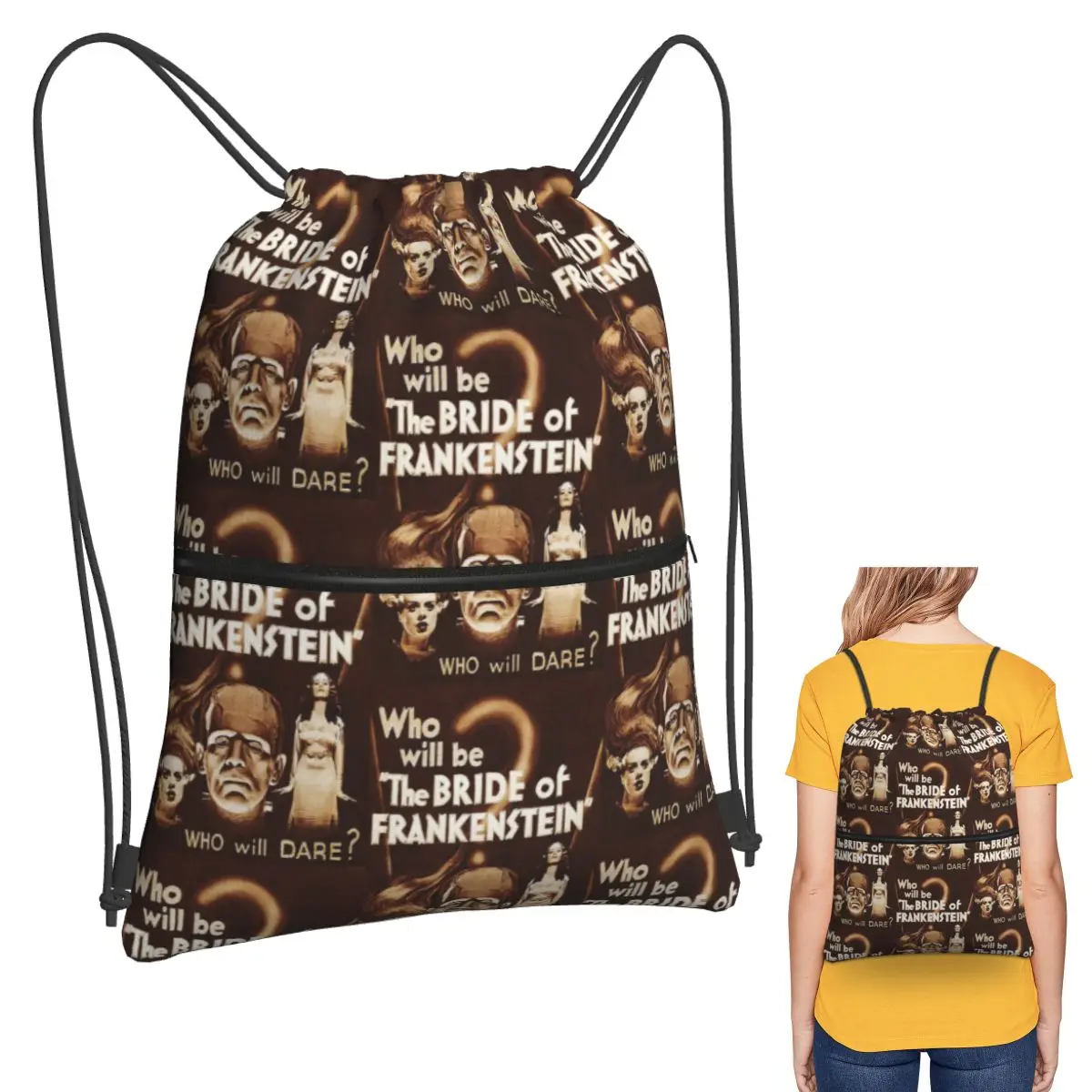 Bride Of Frankenstein Poster Backpacks Multi-function Drawstring Bags Shoes Bag Book Bags for Travel School
Bride Of Frankenstein Poster Backpacks Multi-function Drawstring Bags Shoes Bag Book Bags for Travel School