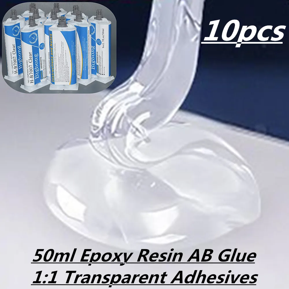 10pcs Epoxy Glue 50ml Resin Adhesives 1:1 Transparent Adhesives Structural AB Glues for Wood Ceramic Glass Plastic Metal Bonding
10pcs Epoxy Glue 50ml Resin Adhesives 1:1 Transparent Adhesives Structural AB Glues for Wood Ceramic Glass Plastic Metal Bonding