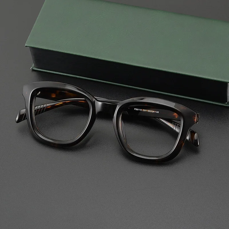 PENG Japanese textured sheet wide face eyeglass frame for men's fashion, classic retro box, myopia eyeglass frame for women
PENG Japanese textured sheet wide face eyeglass frame for men's fashion, classic retro box, myopia eyeglass frame for women