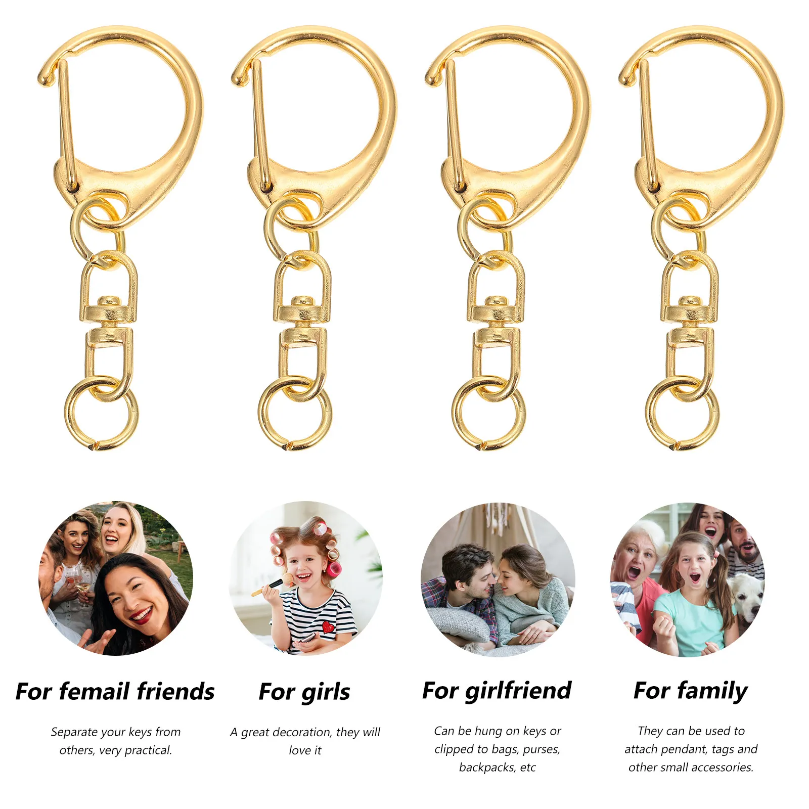 50Pcs C Type Snap Hook Keychain Zinc Alloy Heavy Duty Key Ring for Crafts Making Supplies Outdoor Hanging Buckle Multi
50Pcs C Type Snap Hook Keychain Zinc Alloy Heavy Duty Key Ring for Crafts Making Supplies Outdoor Hanging Buckle Multi