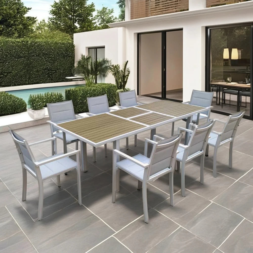 9pcs Wood Aluminum Folding Table & Chair Set Comfortably Padded for Outdoor Kitchen Hotel Farmhouse Villa Courtyard-for Home Bar
9pcs Wood Aluminum Folding Table & Chair Set Comfortably Padded for Outdoor Kitchen Hotel Farmhouse Villa Courtyard-for Home Bar