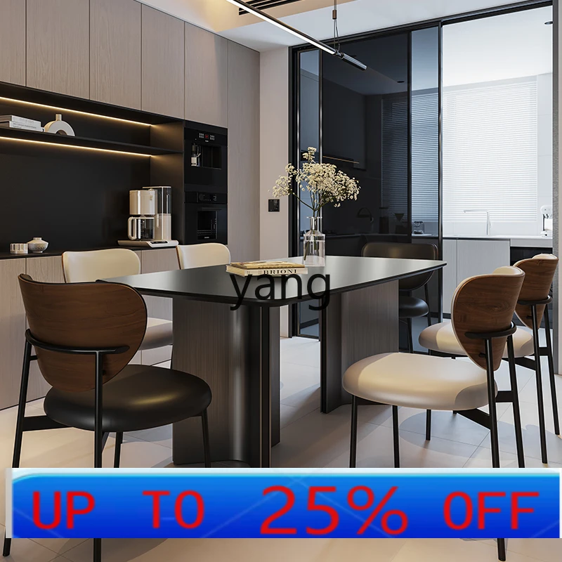 Lmm wabi sandy wind simple modern rectangular rock slab dining table and chair combination
Lmm wabi sandy wind simple modern rectangular rock slab dining table and chair combination