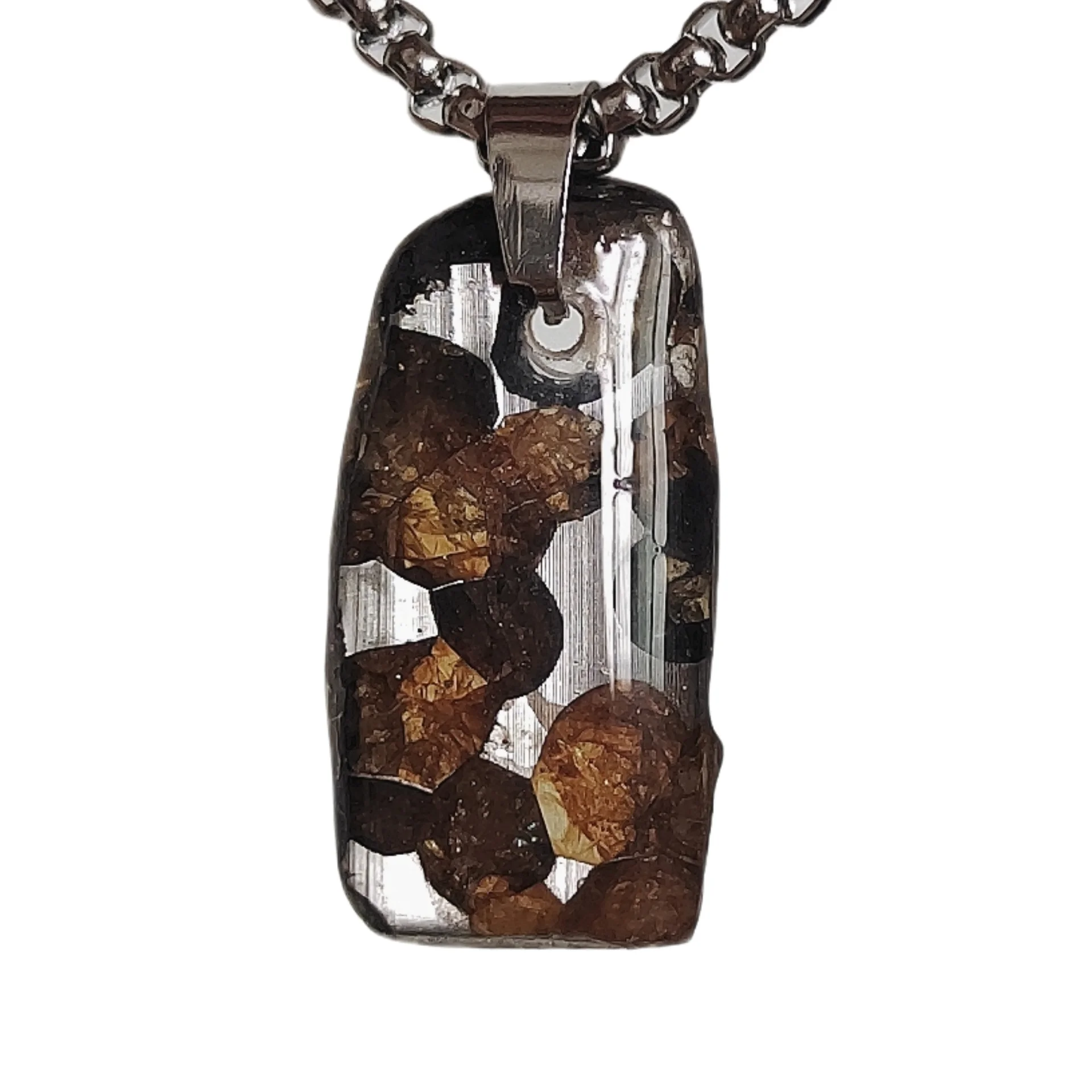 3.5g Seymchan Pallasite Olive Meteorite Premium Pendant Specimen Natural Meteorite Material Handmade pendant Collection- TB528
3.5g Seymchan Pallasite Olive Meteorite Premium Pendant Specimen Natural Meteorite Material Handmade pendant Collection- TB528