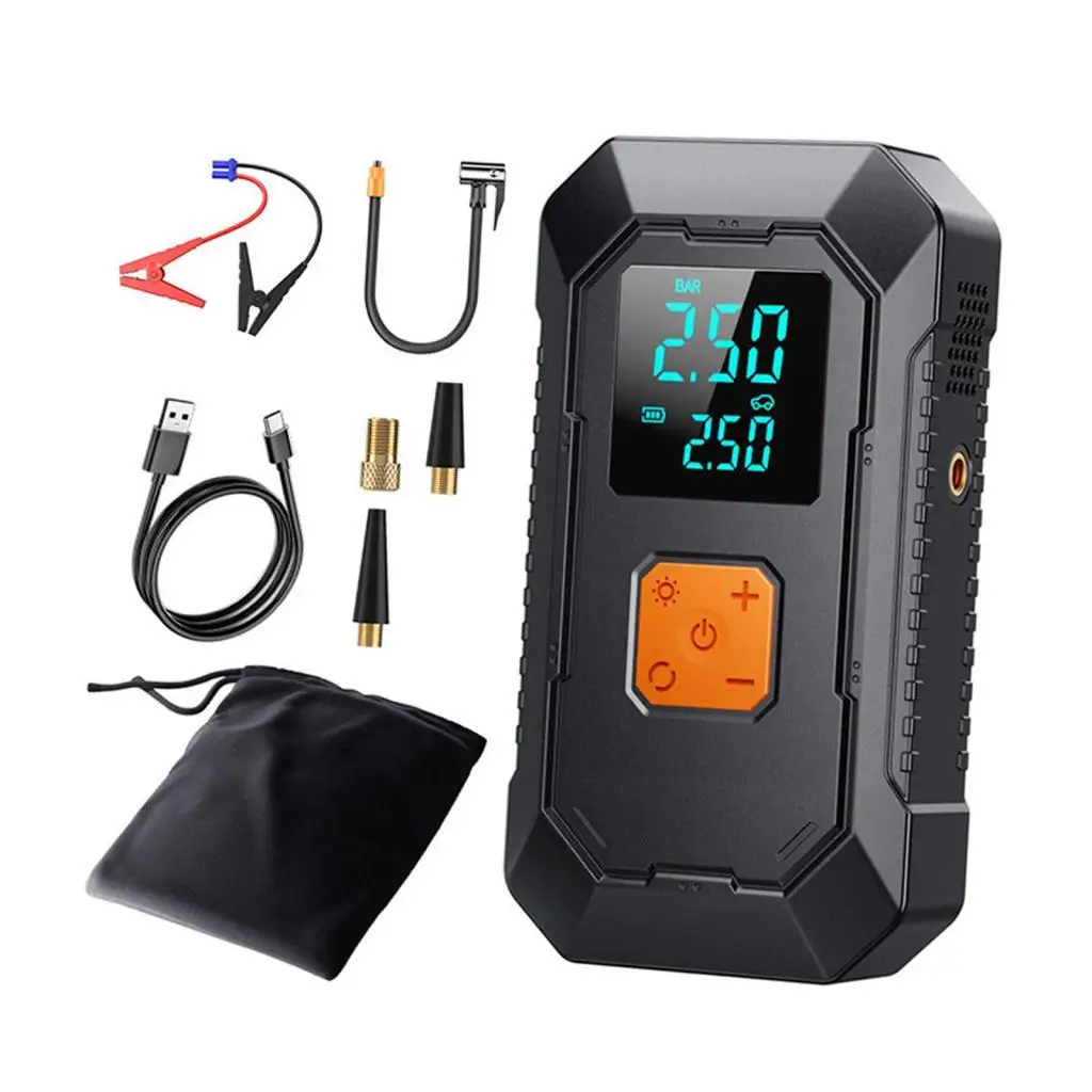 Car Jump Starter Multipurpose Starting Inflating LED Digital Display Portable Cordless Flashlight Jumper Starter Tire Inflator
Car Jump Starter Multipurpose Starting Inflating LED Digital Display Portable Cordless Flashlight Jumper Starter Tire Inflator