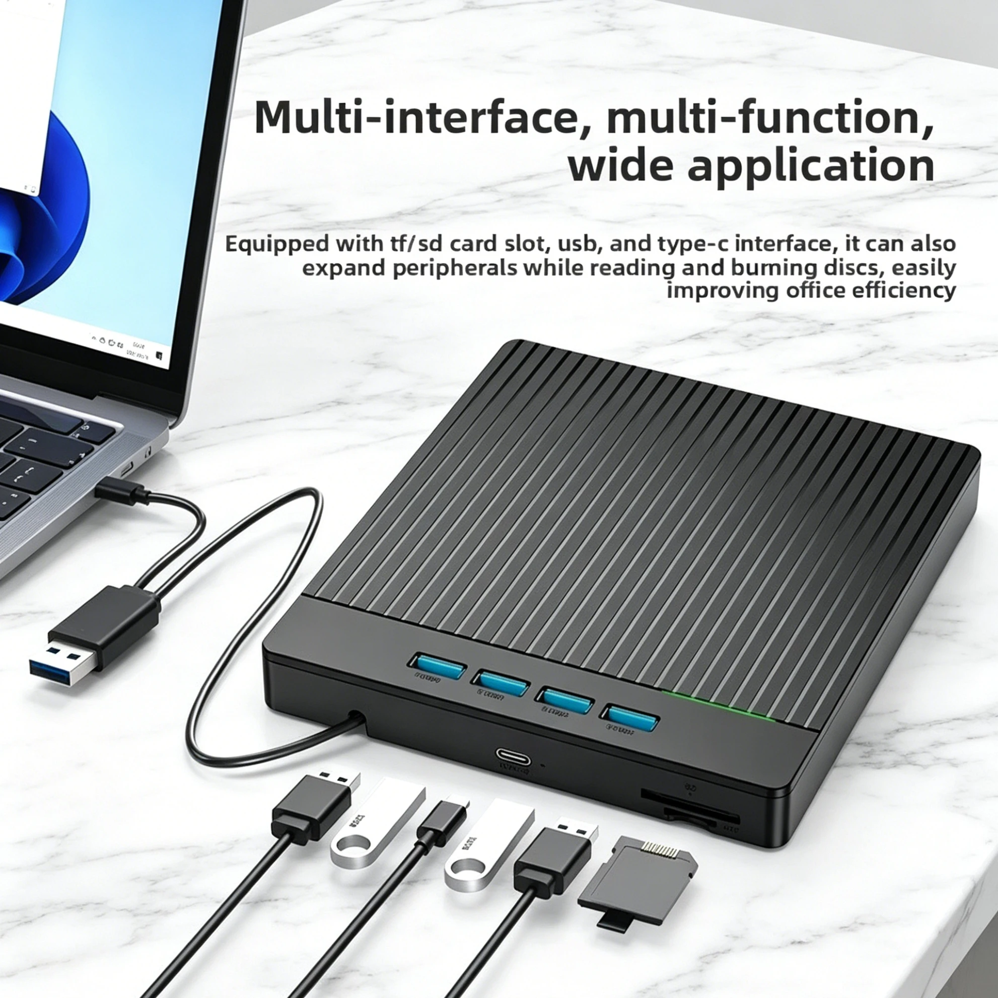 7 In1 External DVD Burner Recorder CD DVD Drive USB 3.0 Type-C CD Player External Disk Drive for Laptop Desktop Windows Linux
7 In1 External DVD Burner Recorder CD DVD Drive USB 3.0 Type-C CD Player External Disk Drive for Laptop Desktop Windows Linux