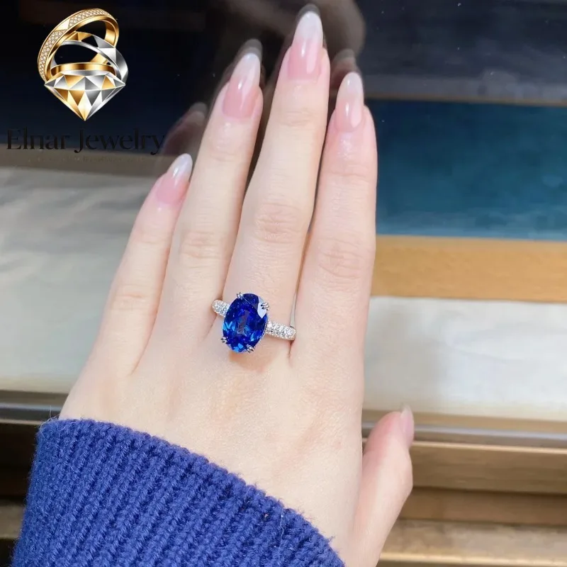 Elnar Jewelry Luxury Blue Diamond Set in PT950 Solid Platinum White Gold Ring, Perfect for Women
Elnar Jewelry Luxury Blue Diamond Set in PT950 Solid Platinum White Gold Ring, Perfect for Women