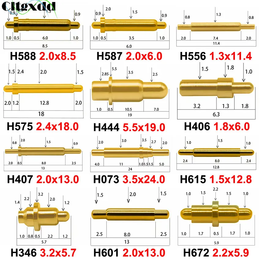 Cltgxdd 1 Pieces Pogopin Telescopic Spring Loaded Test Probe 1A 2A 3A 12A High Current Charging Contact Pogo Pin Connector
Cltgxdd 1 Pieces Pogopin Telescopic Spring Loaded Test Probe 1A 2A 3A 12A High Current Charging Contact Pogo Pin Connector