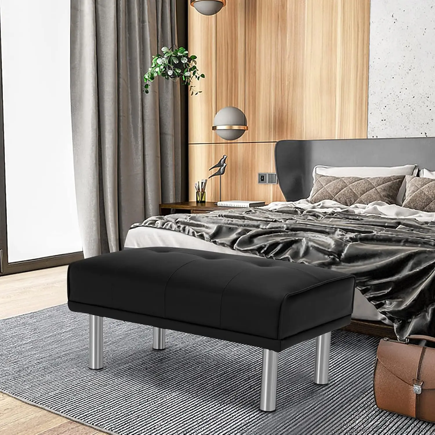 Пуфик Giantex Tufted, прямоугольный табурет с подставкой для ног с ножками из нержавеющей стали, кожаный диван-пуфик с утолщенным сиденьем и
Пуфик Giantex Tufted, прямоугольный табурет с подставкой для ног с ножками из нержавеющей стали, кожаный диван-пуфик с утолщенным сиденьем и