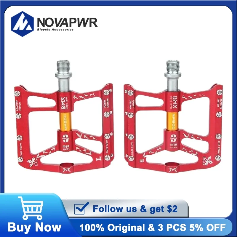 3-Bearing Bike Pedals, Anti-Slip Aluminum Alloy for MTB & Road Bikes, Lightweight Cycling Accessories
3-Bearing Bike Pedals, Anti-Slip Aluminum Alloy for MTB & Road Bikes, Lightweight Cycling Accessories
