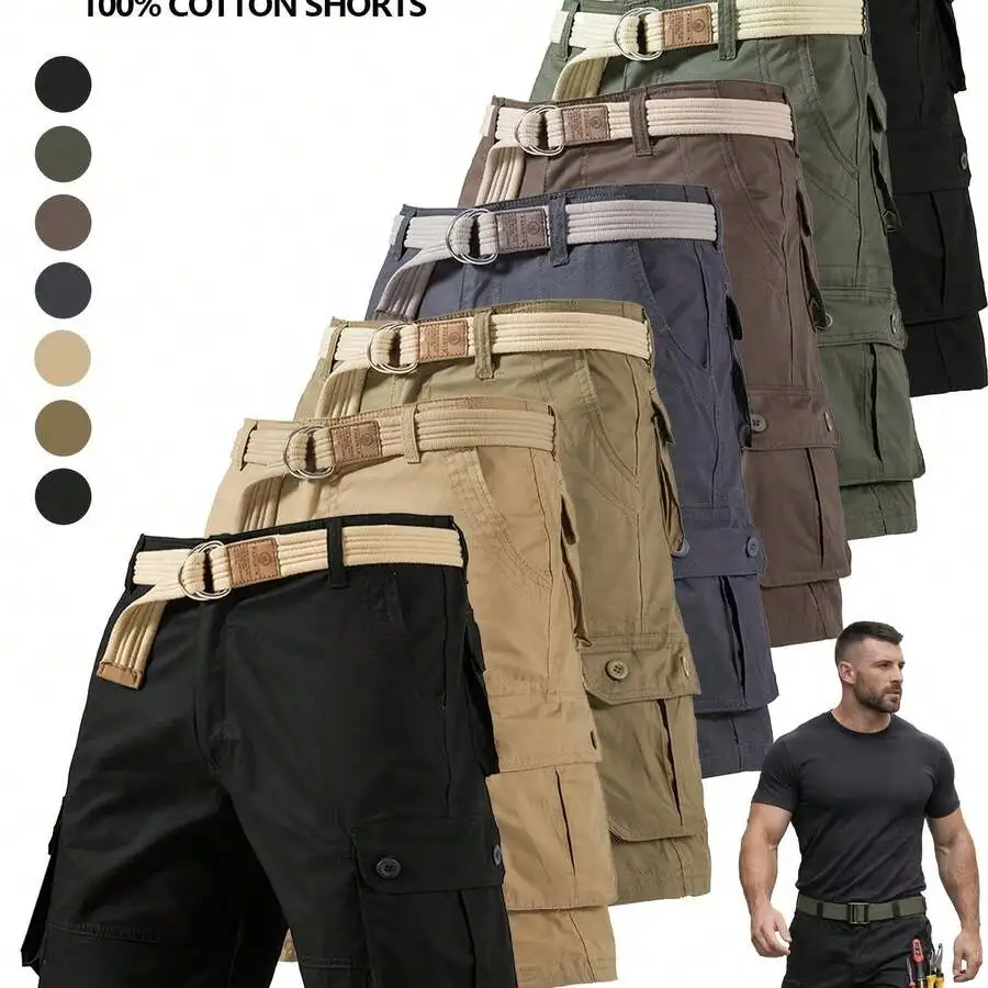 Mens 100% Cotton Cargo Shorts With Multifunctional Pockets Work Hiking Fishing Outdoor Shorts
Mens 100% Cotton Cargo Shorts With Multifunctional Pockets Work Hiking Fishing Outdoor Shorts