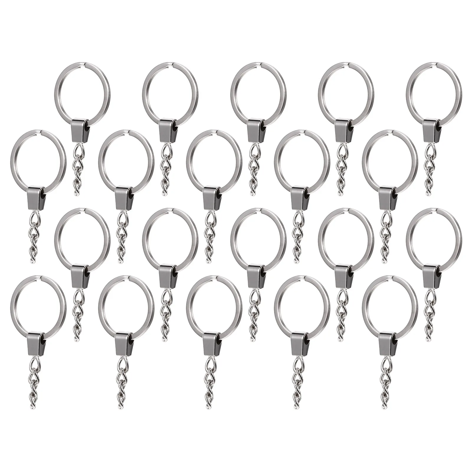 20pcs Alloy Keychains Nickel Color Durable Lightweight Fashion Accessories Metal Key Chains Lost-proof Decorative
20pcs Alloy Keychains Nickel Color Durable Lightweight Fashion Accessories Metal Key Chains Lost-proof Decorative