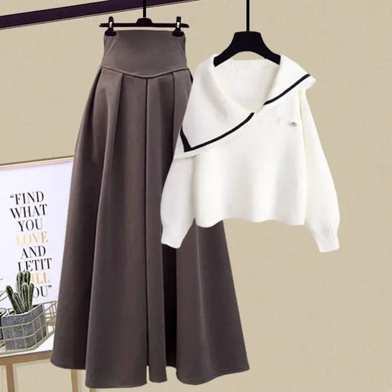 Women's Knit Sets Sweater Solid Color Soft Sweater Fall Winter A-line Skirt Two Piece Set Women Outfits
Women's Knit Sets Sweater Solid Color Soft Sweater Fall Winter A-line Skirt Two Piece Set Women Outfits