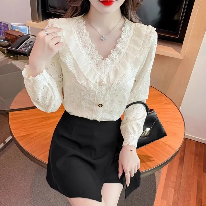 Lotus Leaf Short Sleeved Women's Fashionable and Stylish New Style Bottom Lace Lace Top
Lotus Leaf Short Sleeved Women's Fashionable and Stylish New Style Bottom Lace Lace Top