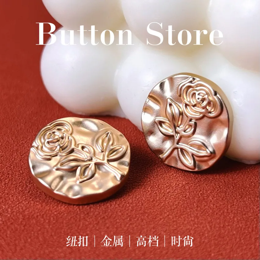 FASHION 10PCS French Relief Rose Metal Button with Vintage Minimalist Flower Clothing Deocrate Button Sewing Accessories
FASHION 10PCS French Relief Rose Metal Button with Vintage Minimalist Flower Clothing Deocrate Button Sewing Accessories