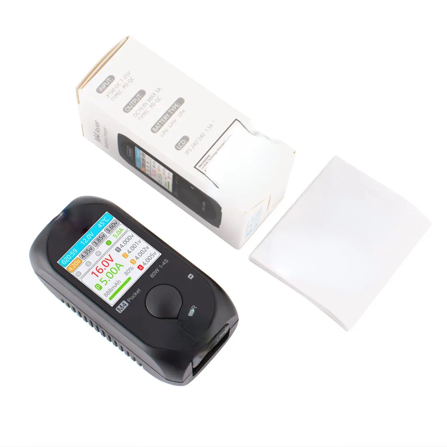 2023 M4 Pocket 80W 5A MINI Smart Charger Output XT30/XT60 For 1-4S Lipo LiHv LiFe Battery
2023 M4 Pocket 80W 5A MINI Smart Charger Output XT30/XT60 For 1-4S Lipo LiHv LiFe Battery