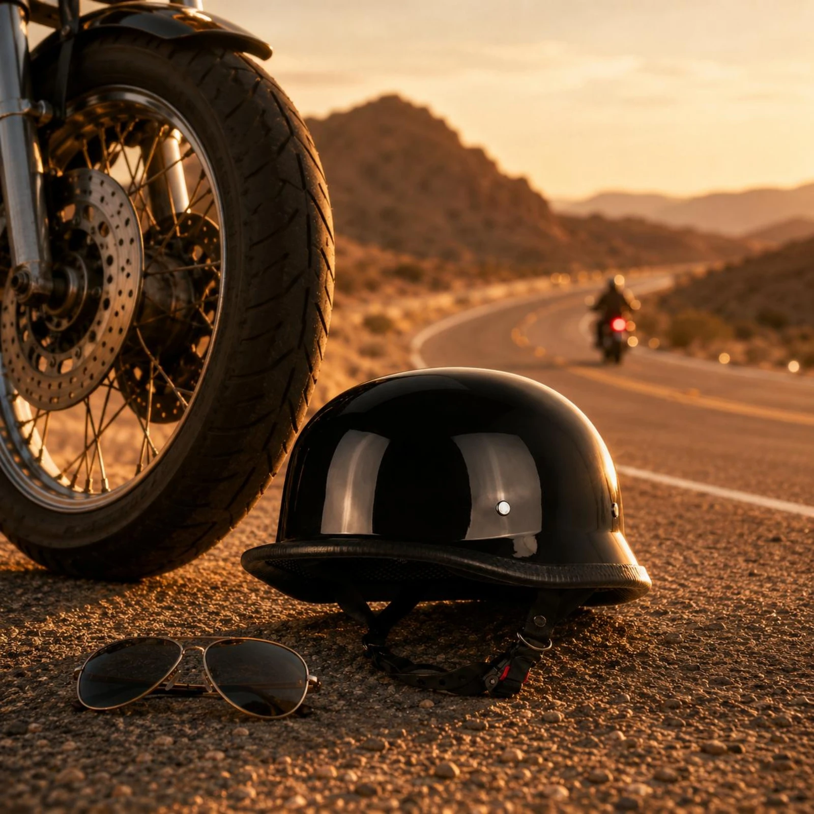 Half Motorcycle Helmet Sleek Riding Headgear Vehicle Safety Gear Chin Straps
Half Motorcycle Helmet Sleek Riding Headgear Vehicle Safety Gear Chin Straps