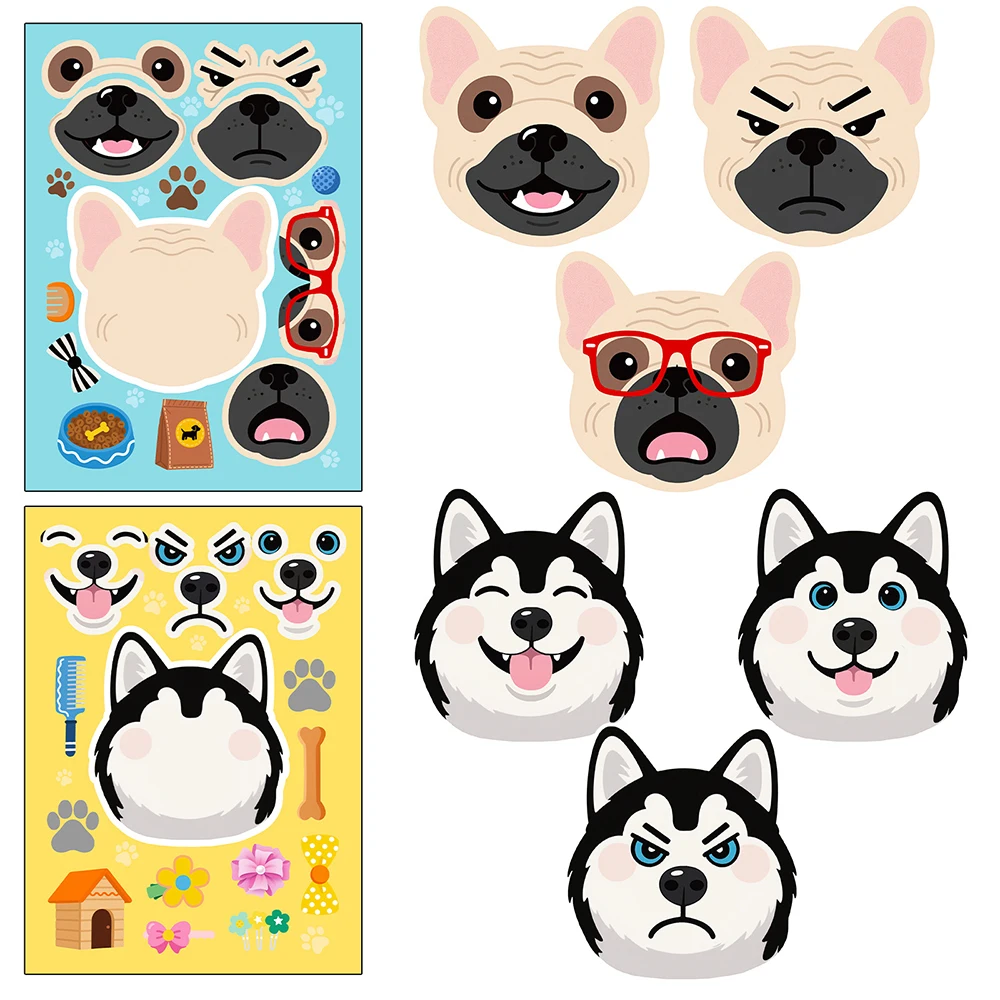 6/12sheets Cute Dog Head Puzzle Stickers Funny Animal Make a Face Decals Decorative Scrapbook Luggage Guitar DIY Jigsaw Sticker
6/12sheets Cute Dog Head Puzzle Stickers Funny Animal Make a Face Decals Decorative Scrapbook Luggage Guitar DIY Jigsaw Sticker